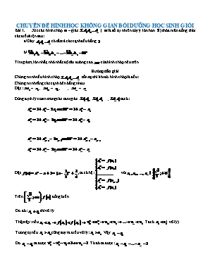 Chuyên đề bồi dưỡng học sinh giỏi Toán học 11 - Hình học không gian